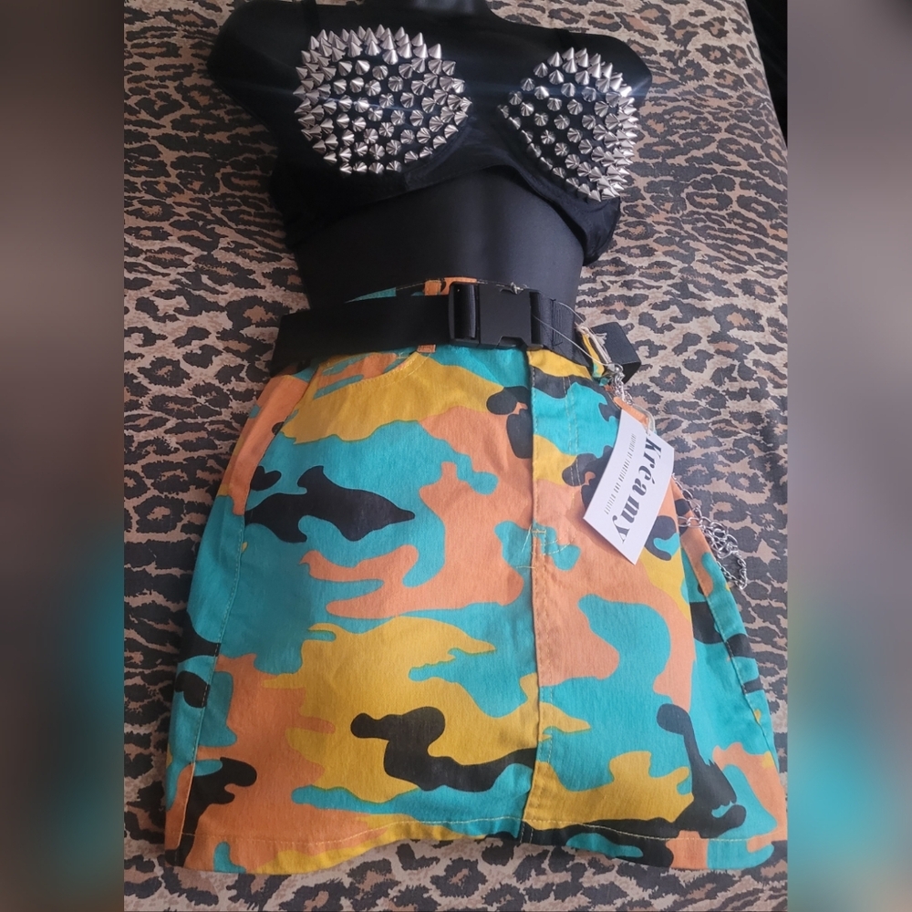 Kreamy Camouflage Mini Skirt